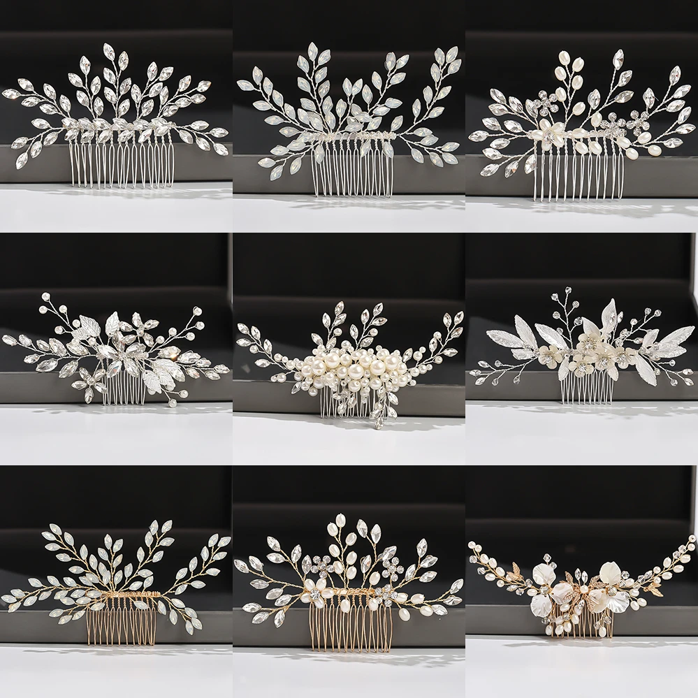 Hair Accessories For Women Hair Comb Clip Wedding Accessories Pearl Rhinestone Bridal Hair Ornament Jewelry Handmade Headpiece