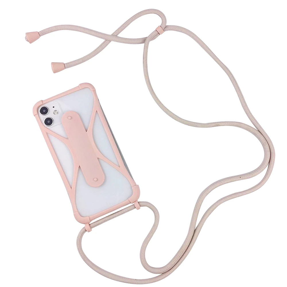 Universal Silicone Cell Phone Lanyard Holder Case Cover Phone Neck Strap Necklace Sling For Smart Mobile Phone Chain Rope