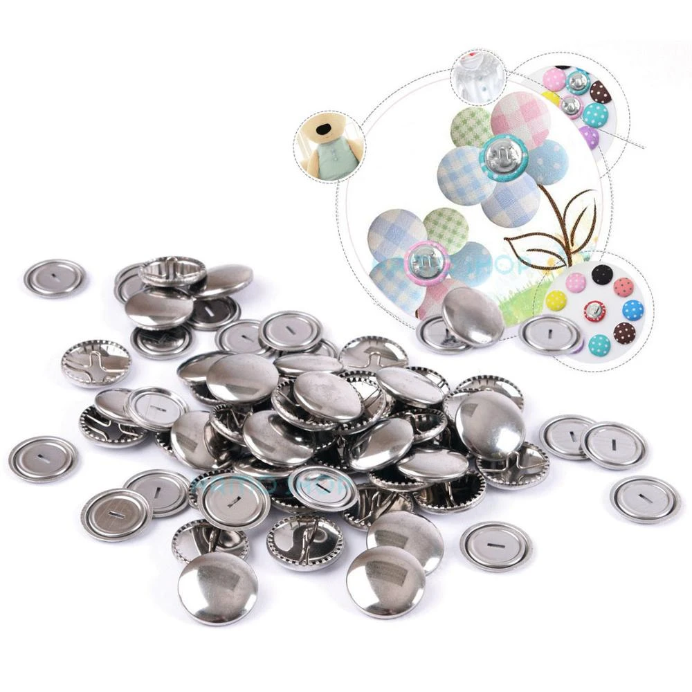 10pcs Set/Lot Metal Self Cover Buttons Bread Shape Round Fabric Cloth Buttons Handmade Fabric Cover Button Craft DIY Accessories