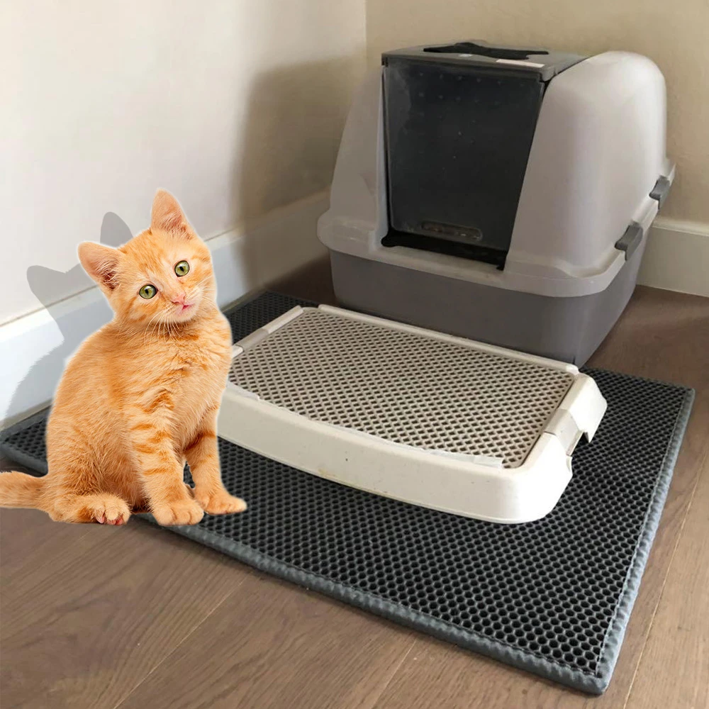 Cat Litter Mat EVA Double Layer Pet Cat Litter Trapper Mats Waterproof Non-slip Pet Katten Cat Litter Trapping Mat Cushion