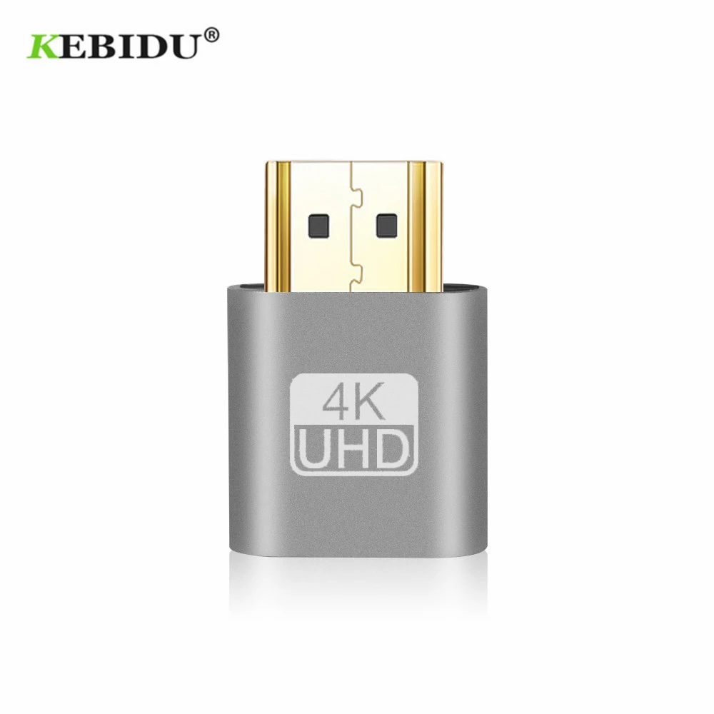 Kebidu 2018 HOT SALE VGA Virtual Plug  Dummy Adapter Virtual Display Emulator Adapter DDC Edid Support 1920x1080P For Video