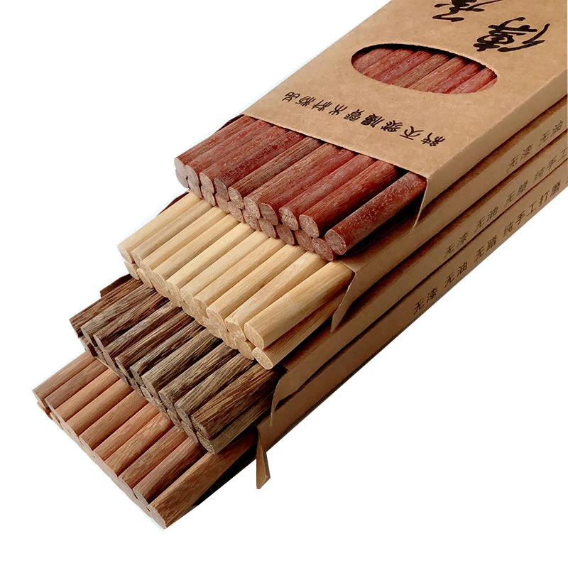 Vacclo 5 pairs Chinese Natural Wooden Bamboo Chopsticks No Lacquer No Wax Healthy Sushi Rice Chopsticks Hotel Tableware