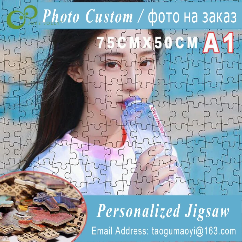 Custom Puzzle 1000 500 300 Pieces Photo Puzzles Personalized Jigsaw Puzzles Picture DIY Puzzle For Adults Gift GYH