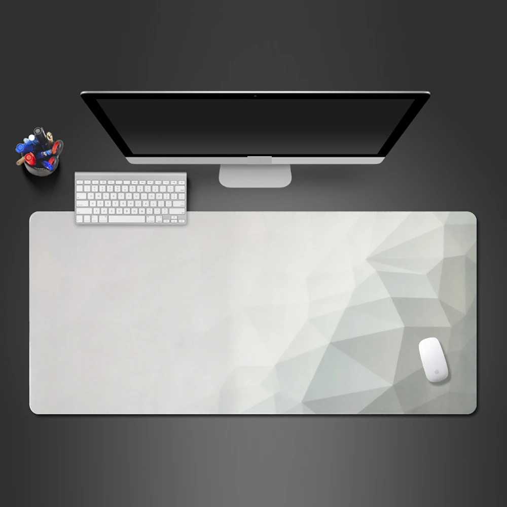 Color Creative Personality Game Mouse Pad Large Size Gray Gradient Desktop Keyboard Lock Border Washable Rubber Pad