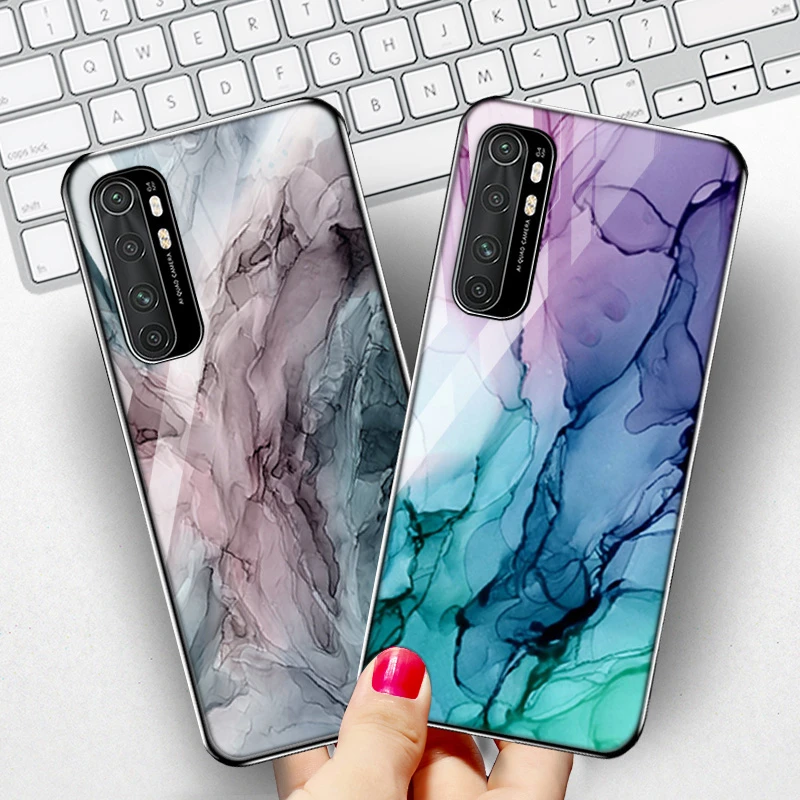 Mi 11 Lite Tempered Glass Case For Xiaomi Redmi Note 10 Pro Case Marble Cover Xiaomi Mi 10T Pro Case Mi 11 Ultra 11T Pro Fundas