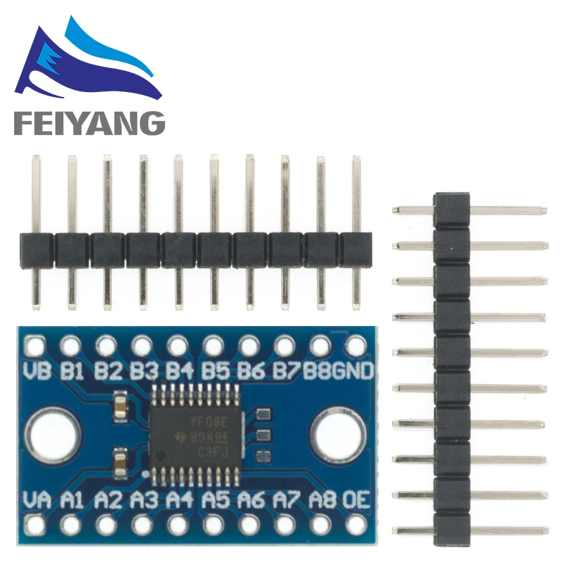 3.3V 5V TXS0108E 8 Channel Logic Level Converter Convert TTL Bi-directional Mutual Convert