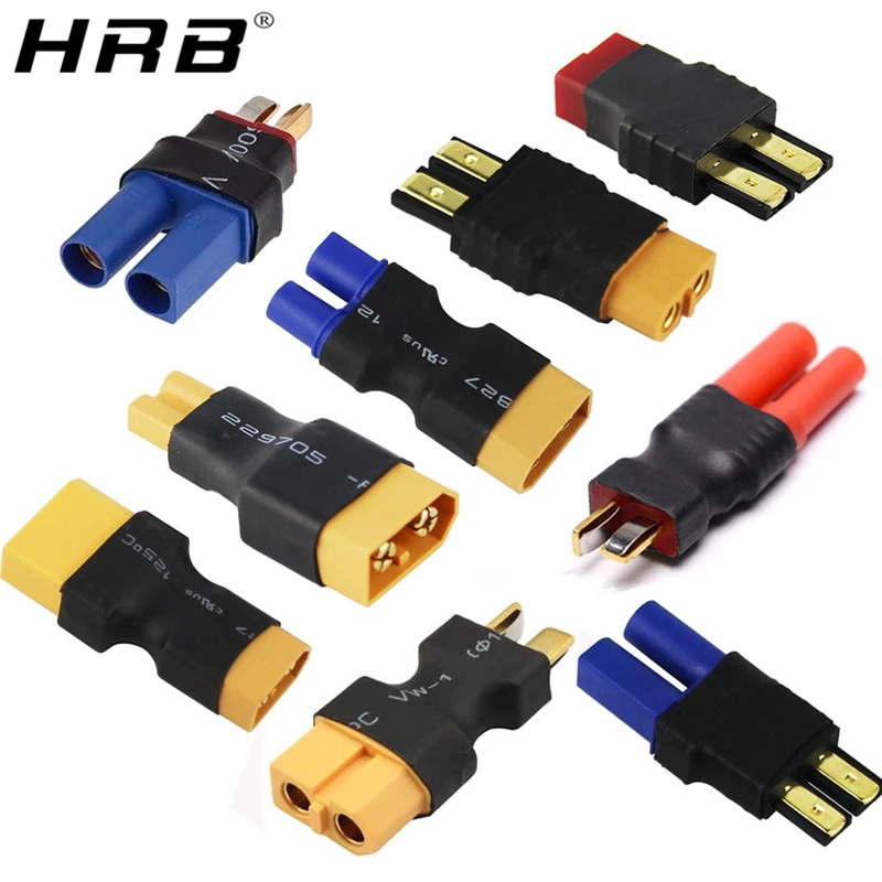 Amass Adapter XT60 to XT90 EC5 EC3 TRX T Deans XT30U Female Male Connectors 4.0mm Banana Plug RC Lipo Battery Control Parts DIY