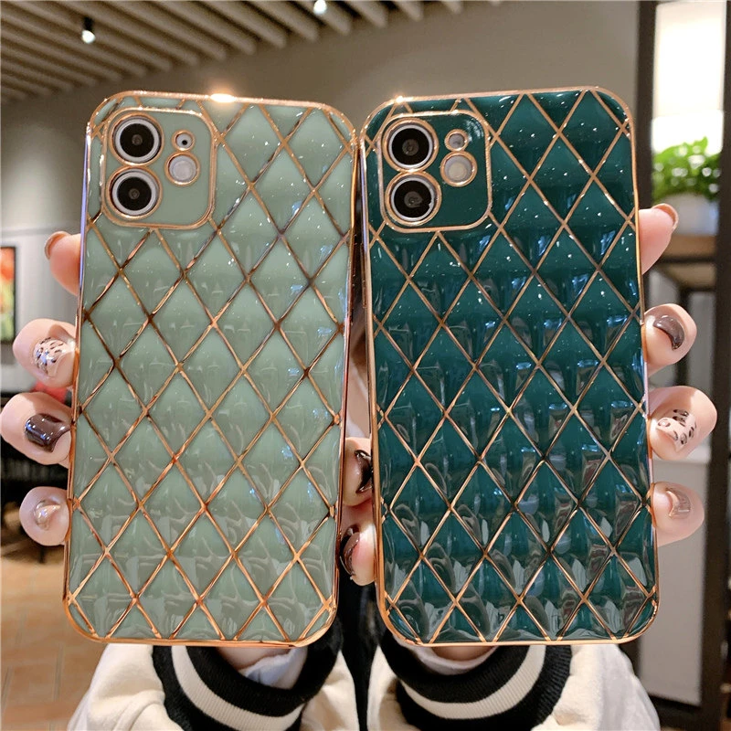 Luxury Diamond Bling Plating Soft Silicon Phone Case For Apple iPhone 7 8 Plus X XS XR MAX 11 Pro 12 MiNi SE Sexy 10 Back Cover