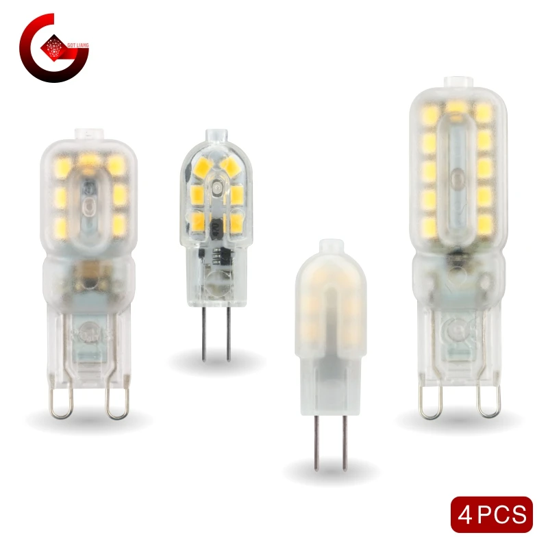 4pcs/lot G4 G9 LED 3W 5W Light Bulb AC DC 12V 220V LED Lamp SMD2835 Spotlight Chandelier Lighting Replace 30W 60W Halogen Lamps