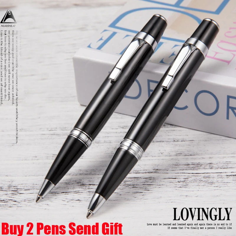 Classic Design Brand Metal Ballpoint Pen Luxury Business Men Writing Pen Buy 2 Pens Send Gift