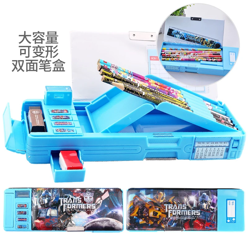 Creative Multifunction  Pencil Box Case  School Pencil Case School Stationery Pen Holder Pink Blue for boys&girls