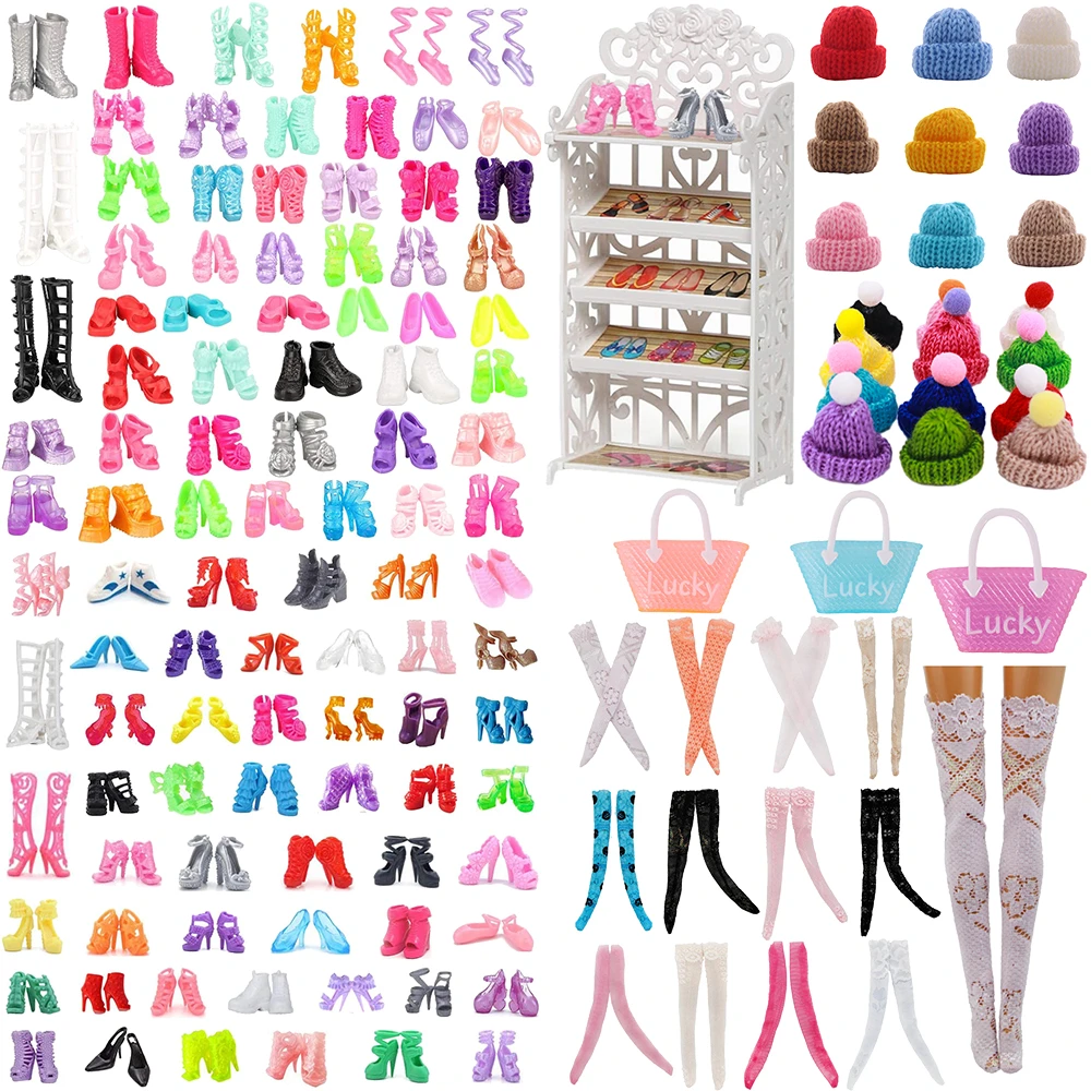40Pcs Different High Heel Shoes Boots Fit For 11.8 Inch Barbie Doll Accessories,Child&Girl's Toys,Birthday Gift