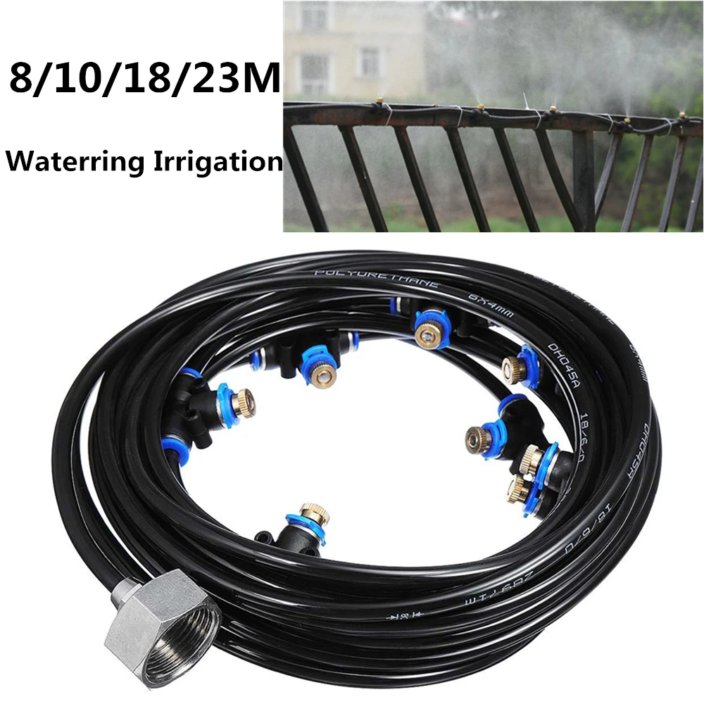 8/10/18/23M Fogger Water Spray Kits Waterring Irrigation Garden Nebulizer Outdoor Misting System water mist Greenhouse Garden