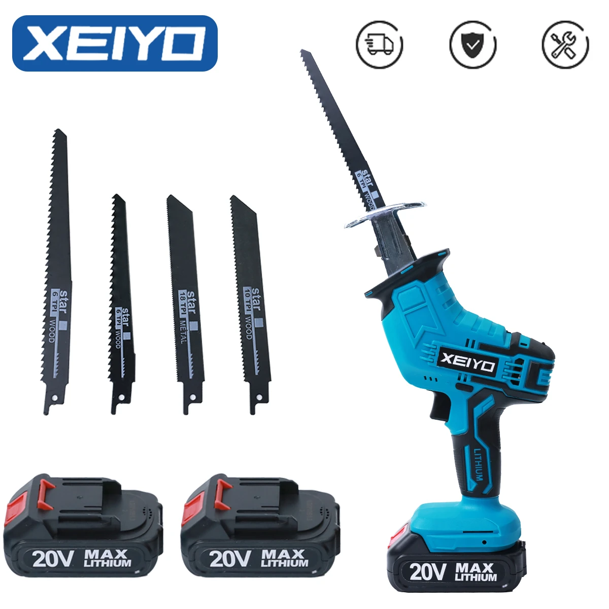 XEIYO Cordless Electric Saber Saw Reciprocating Blade Saw for Makita 18V Battery Rechargeable Mini Wood Cutter Sierra Sable Tool