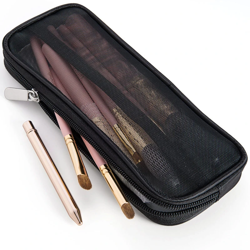 2021 Portable Makeup Brushes Holder Case Women Mesh Cosmetic Organizer Tools Pouch Beauty Brush Bag Girl