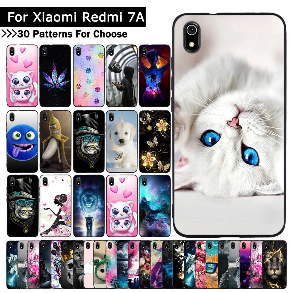 A For Xiaomi Redmi 7A Case Cartoon Animal Fashion Protective cover Luxury TPU Slicone cases mobile phone shells fundas coque