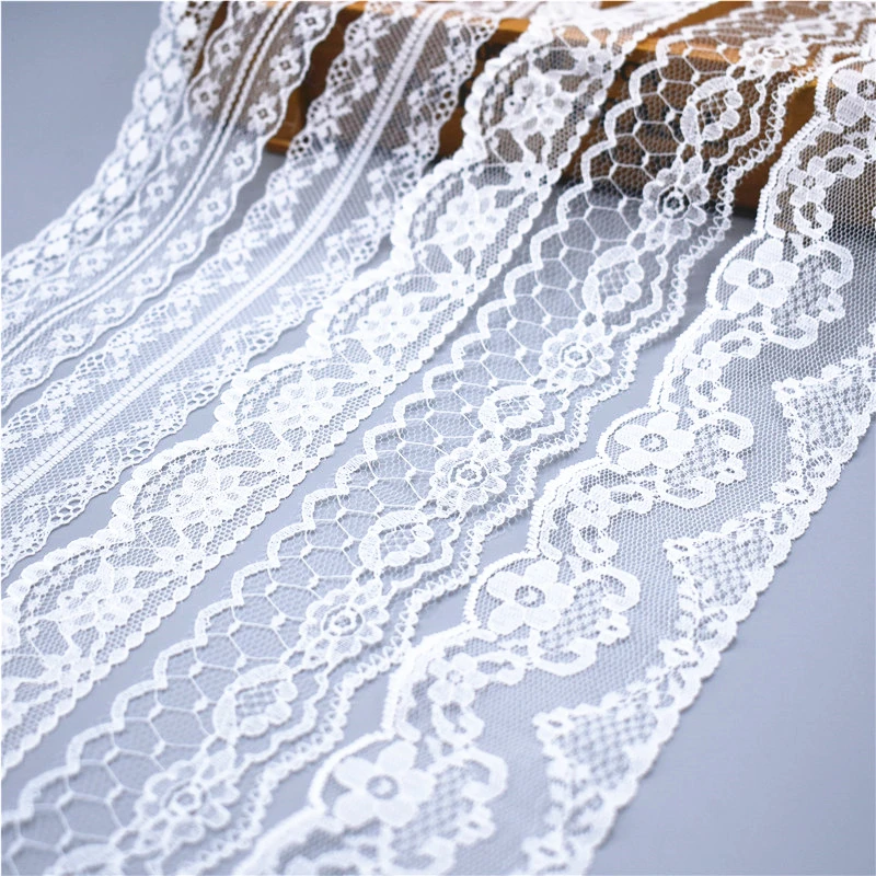 2018 Hot White Lace Ribbon Tape 10 yards Width 45MM Trim Fabric DIY Embroidered Cord For Sewing Decoration african lace fabric