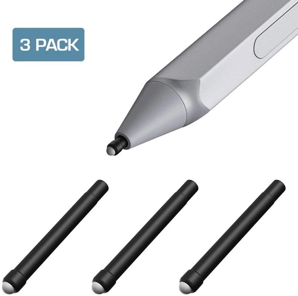 3PCS High Sensitivity Pen Refill Sensitive Fine Rubber Nib Surface Pen Tips Replacement For SurfacePro4/5/6/7 Pen