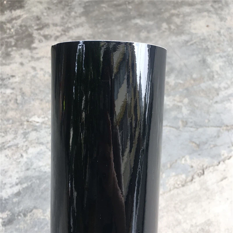 152*20/30/50CM Black Glossy Vinyl Film Gloss Glossy Car Wrap Foil Sticker With Air Bubble Free Motorcycle Car Wrapping