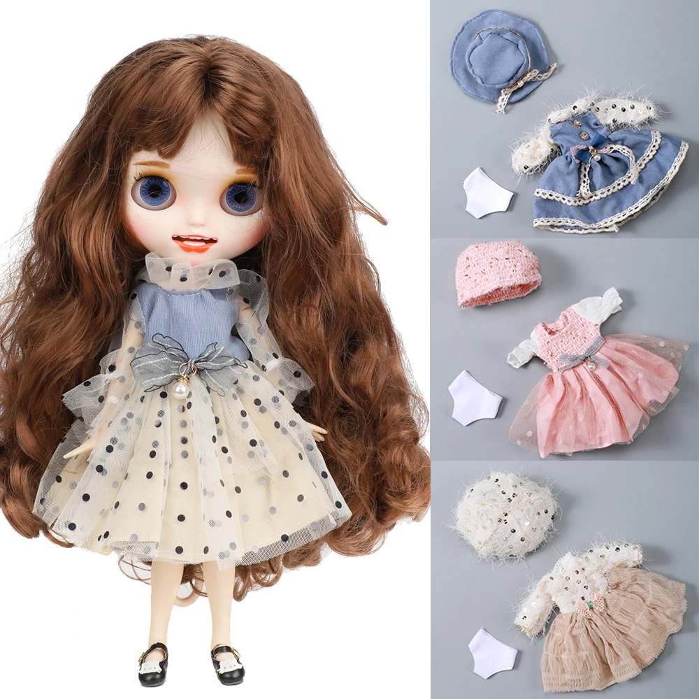 1/6 Bjd Clothes Handmade Princess Lace Dress And Shirt Top For Lolita Dolls Accessories Costume Set For Blyth 12 Inches SD Doll