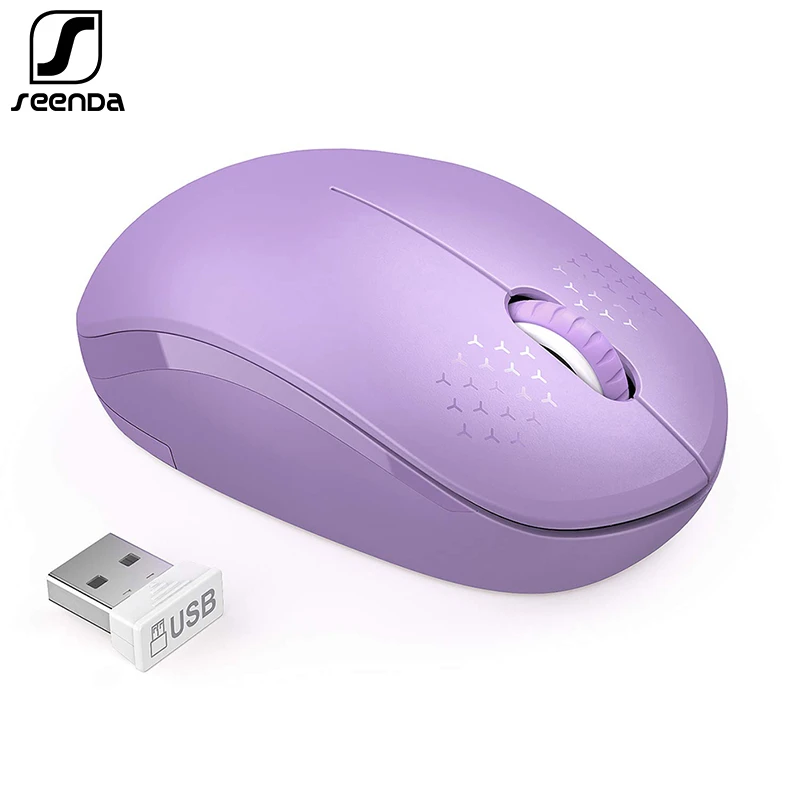 SeenDa Mini Wireless Mouse Silent Click 2.4G Mouse Wireless Ergonomic Mute Mice for Laptop Notebook Computer Optical Mause USB