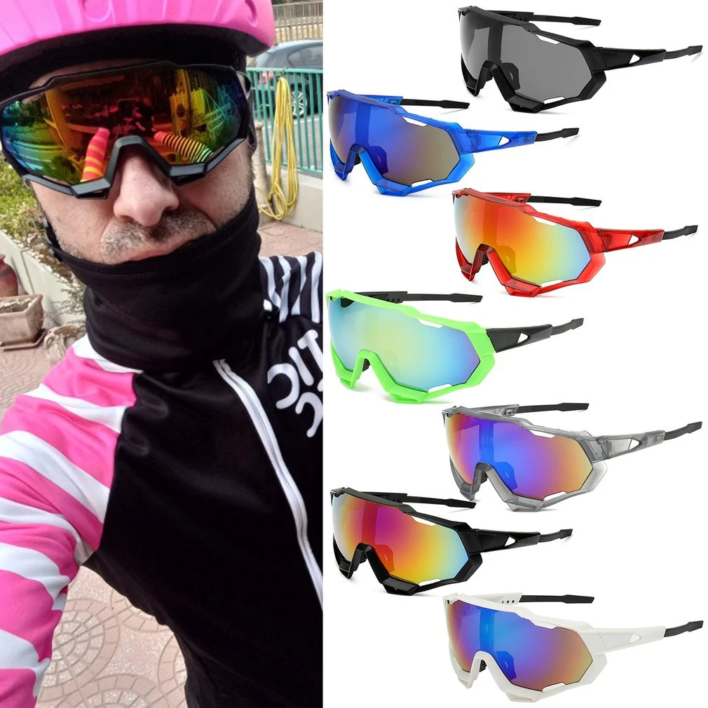 UV400HD Cycling Sunglasses Colorful Sports Fishing Running Eyewear Anti-Wind MTB Road Bike Sunglasses Cyclist Bicycle Goggles