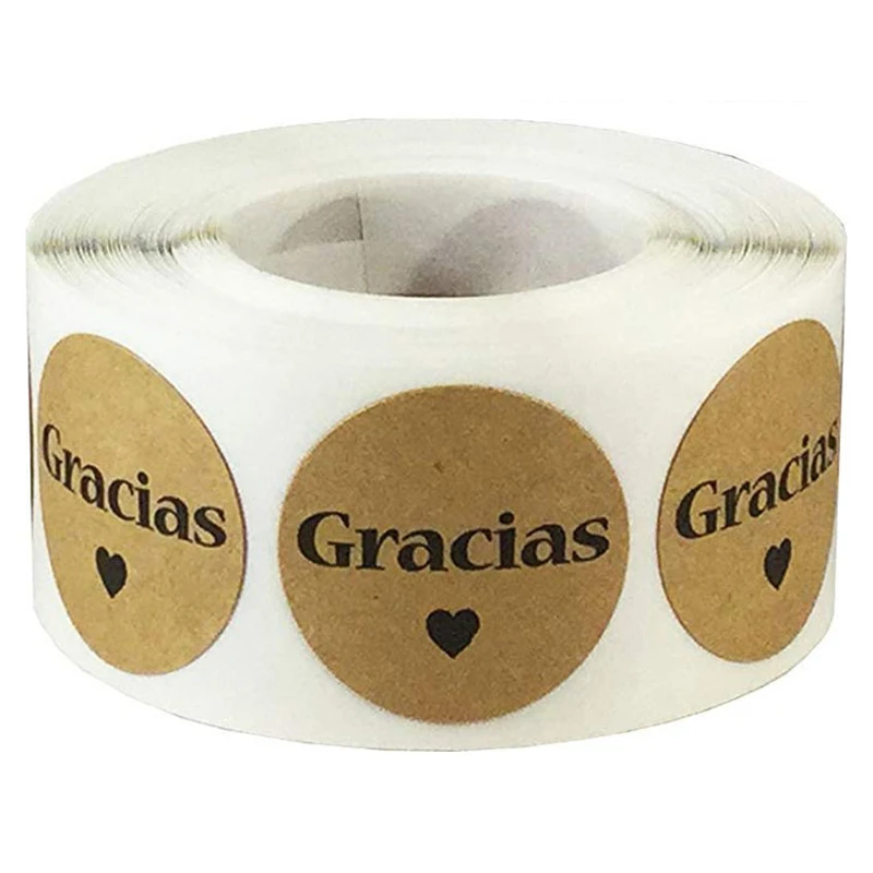 Gracias Spanish Thank You Personalized Stickers Tags DIY Wedding Decoration Birthday Party Gift Packging Envelope Label