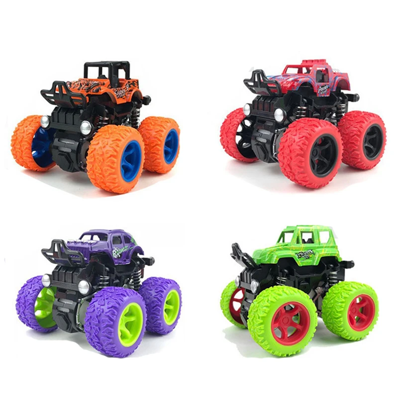 Mini Inertial Off-Road Vehicle Pullback Children Toy Car Plastic Friction Stunt Car Juguetes Carro kids toys for boys