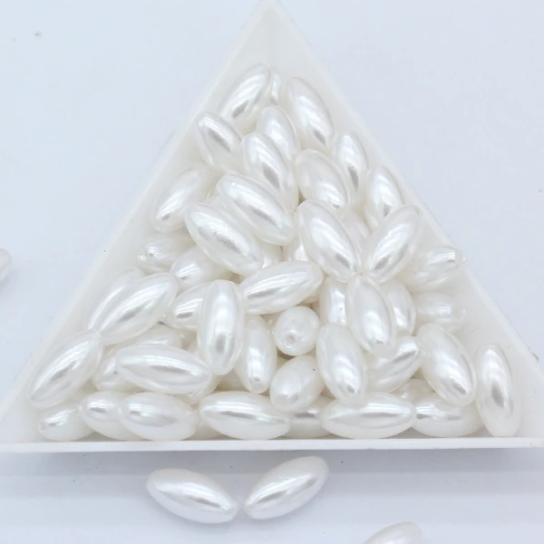 Ivory/White  4x8mm 6x12mm 100pcs Oval Pearl Imitation ABS Beads For Jewelry Making Arts Crafts Apparel Sewing Garment Beads DIY