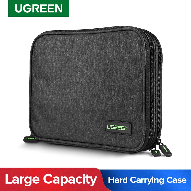 UGREEN Case For Hard Drive Power Bank Storage Bag For HDD SSD External Hard Drive Case For iPad Mini iPhone Storage Pouch Bag
