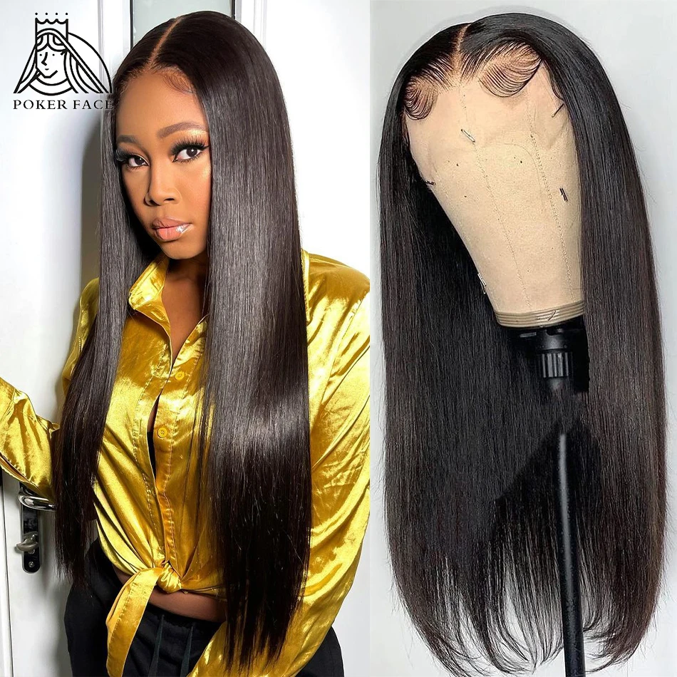30 40 Inch Brazilian Bone Straight 13x4 Lace Front Human Hair Wigs Pre Plucked 360 Lace Frontal Wigs For Black Women Remy