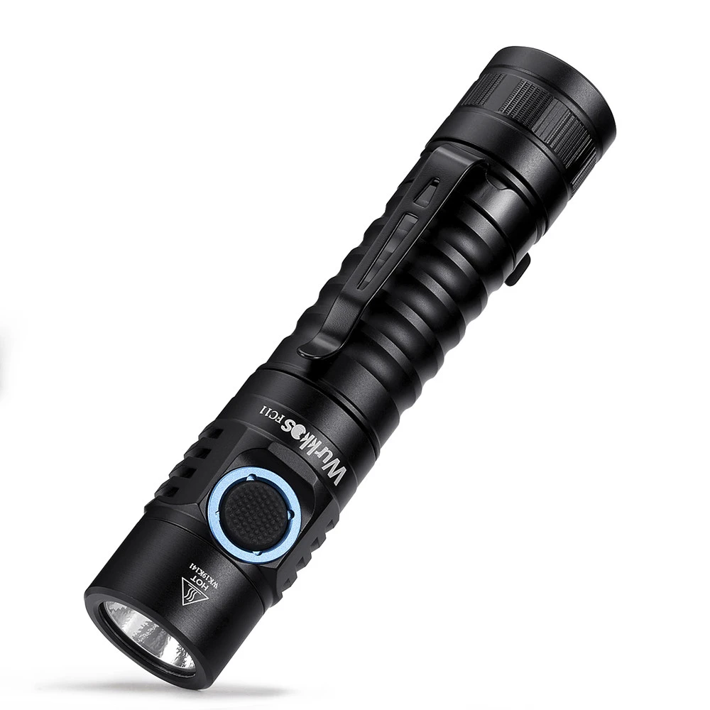 FC11 Rechargeable 18650 LED Flashlight LH351D 1300lm with USB-C rechargeable Magnetic Tail Power Indicator