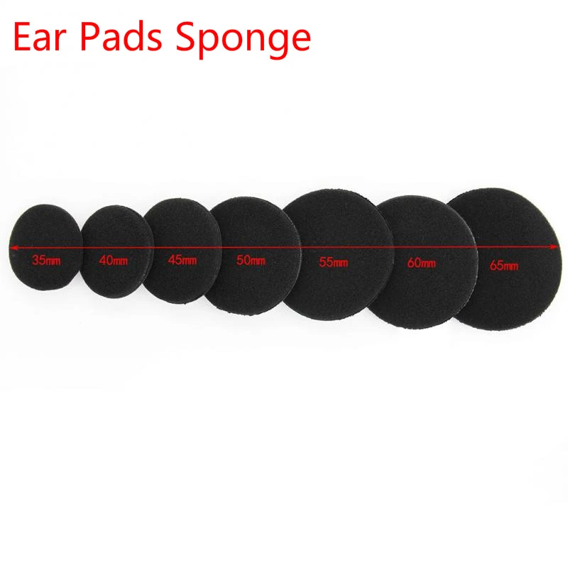 2Pcs Foam Ear Pads Sponge Replacement Cushions Covers Earphones for 35/40M/45/50/55/60/65MM Headphone