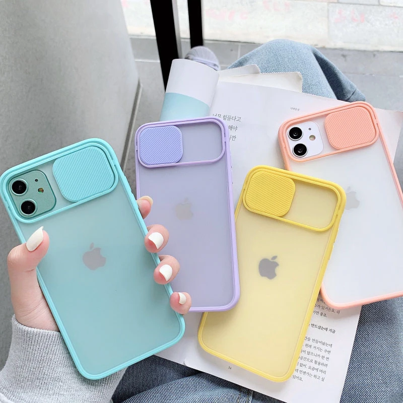 Camera Lens Protection Phone Case For iPhone 11 12 Pro X XR XS Max 7 8 6 6s Plus SE 2020 12 Color Candy Silicone Soft Cover Case