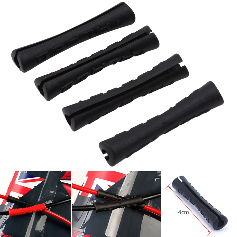 4pcs Bicycle Brake Cable Housing Mtb Rubber Protective Sleeve Shift Line Pipe Frame Protectors Wrap Guides Bike Accessories