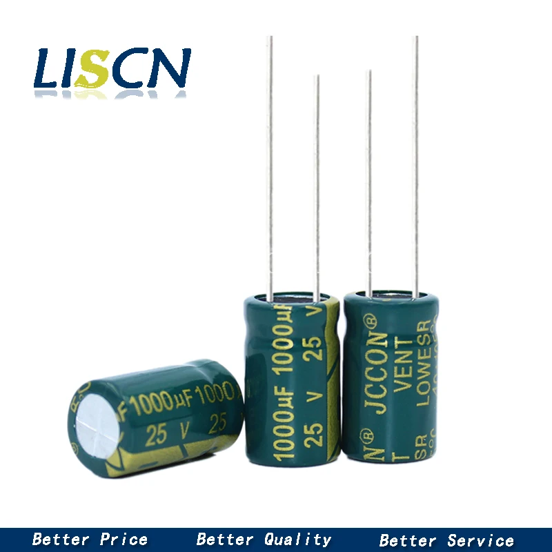 20pcs/lot high frequency low impedance 25v 1000uf 8*16MM aluminum electrolytic capacitor 1000uf 25v 25V1000uf 20%