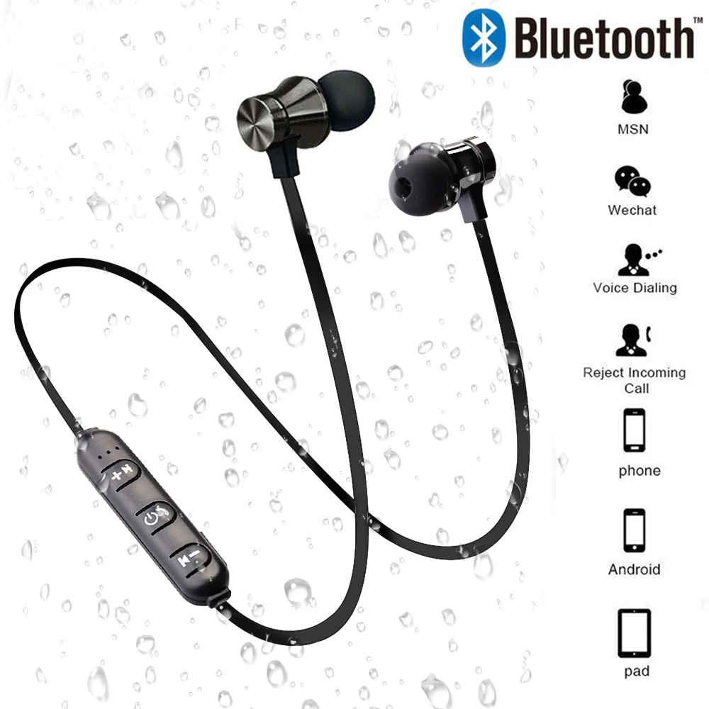 Bluetooth Earphones wireless head phone  stereo magnetic music handsfree headsets for iphone 11 samsung xiaomi all phone earbuds