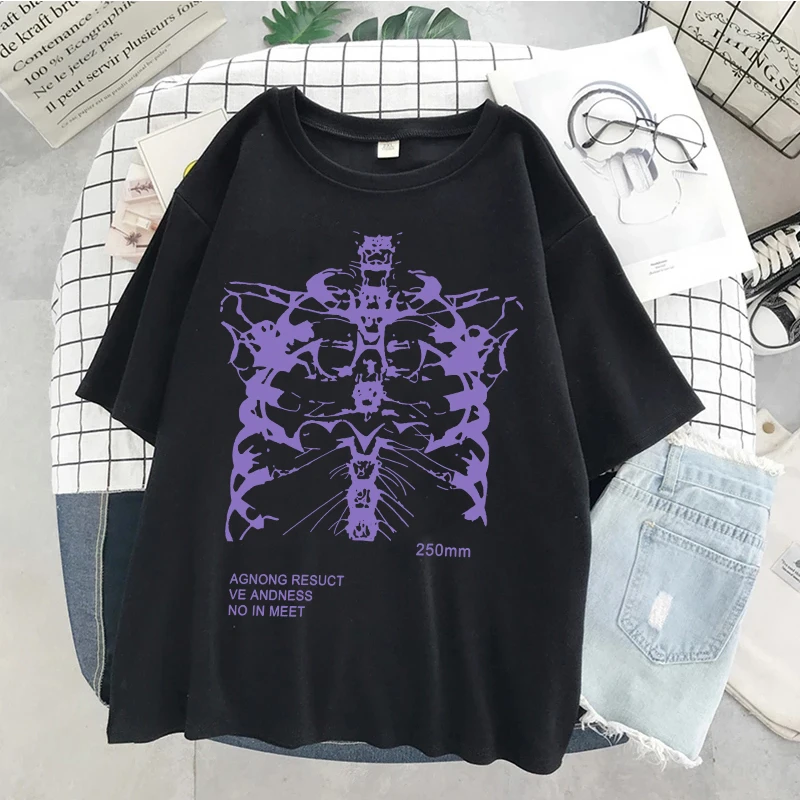 Summer Short Sleeve Streetwear T-shirt Aesthetic Print vintage clothes tshirt shirt Punk shirt Oversized top Women's Increase