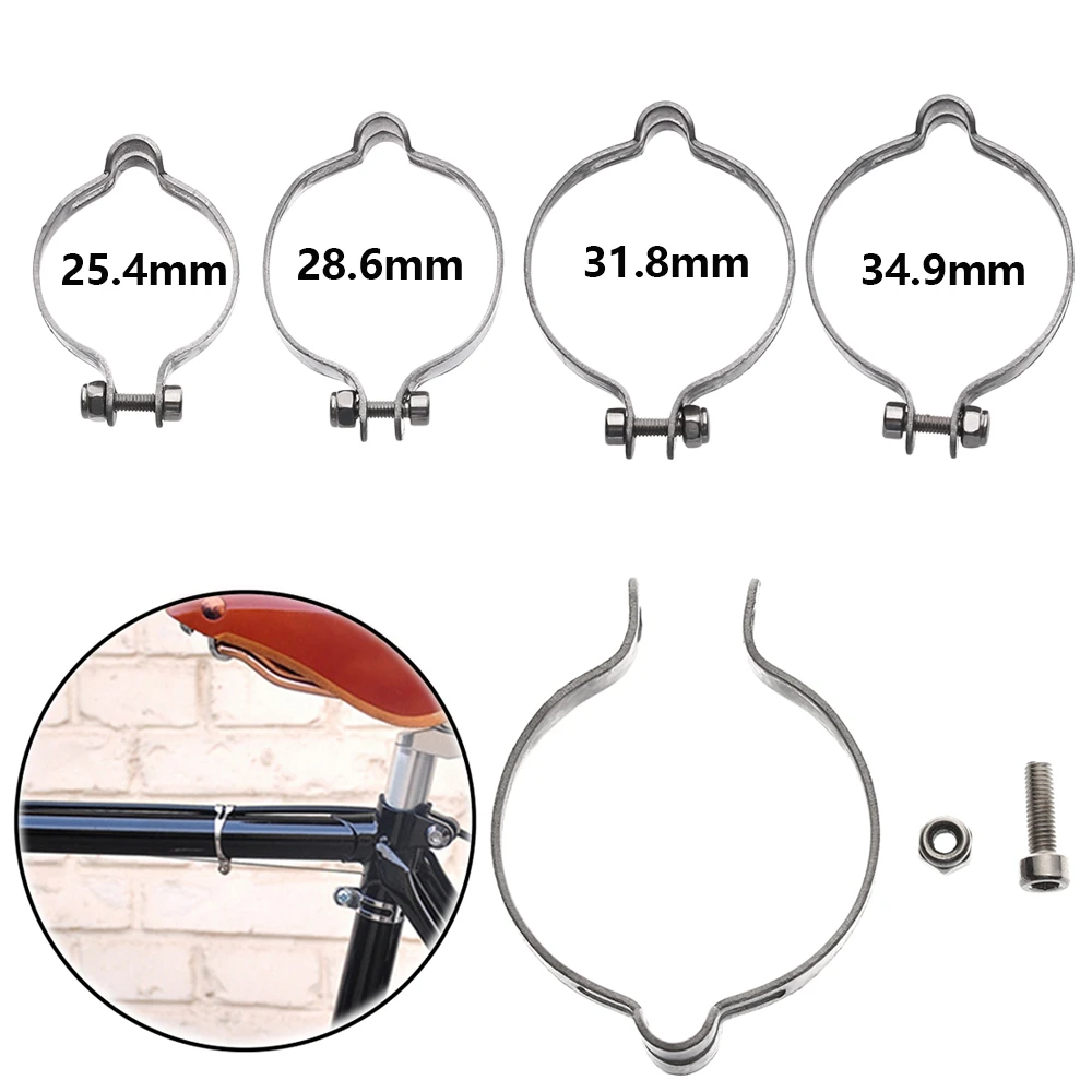 4Size Stainless Steel Brake Line Clamp Cable Clip Pipe Buckle Bicycle Wire Fixed Ring Organization Clamped Bike Ring Cable Parts