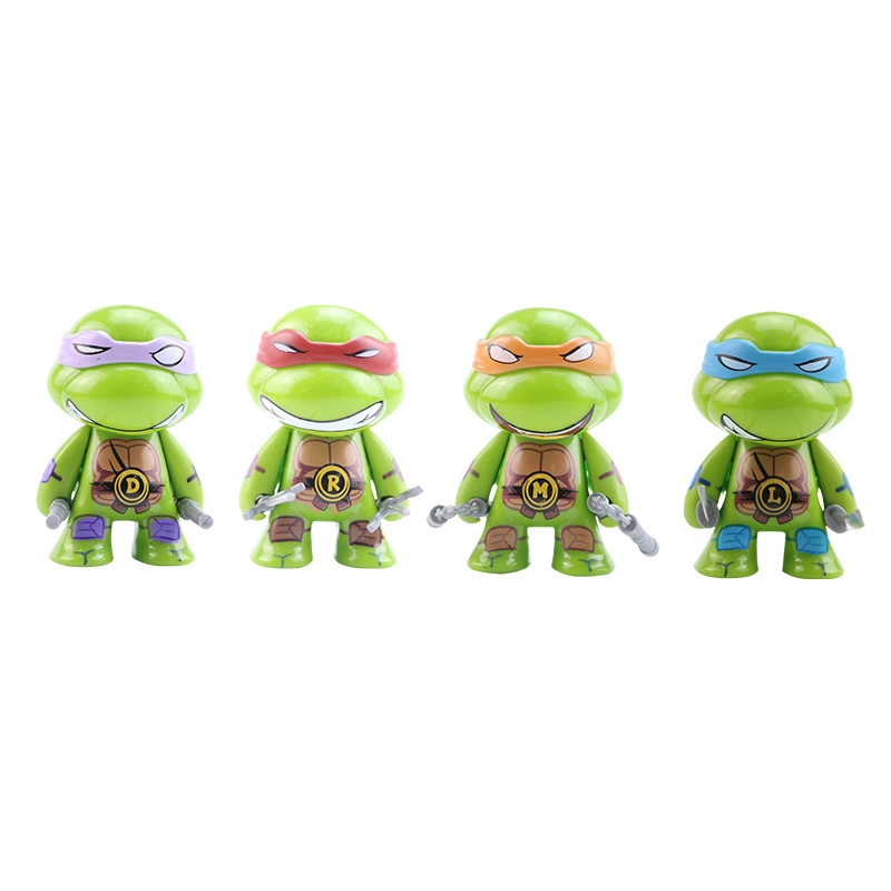 Mini Turtle Action Figure Cartoon Tartaruga Turtles Toys For Children Anime Figure Leo Raph Mikey Don Doll Birthday Gifts