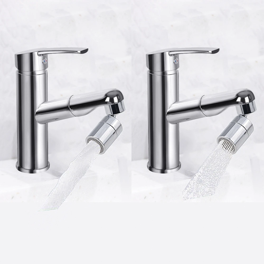 Kitchen Faucet Bubbler 360-Degree Double Modes 2-flow Splash-proof