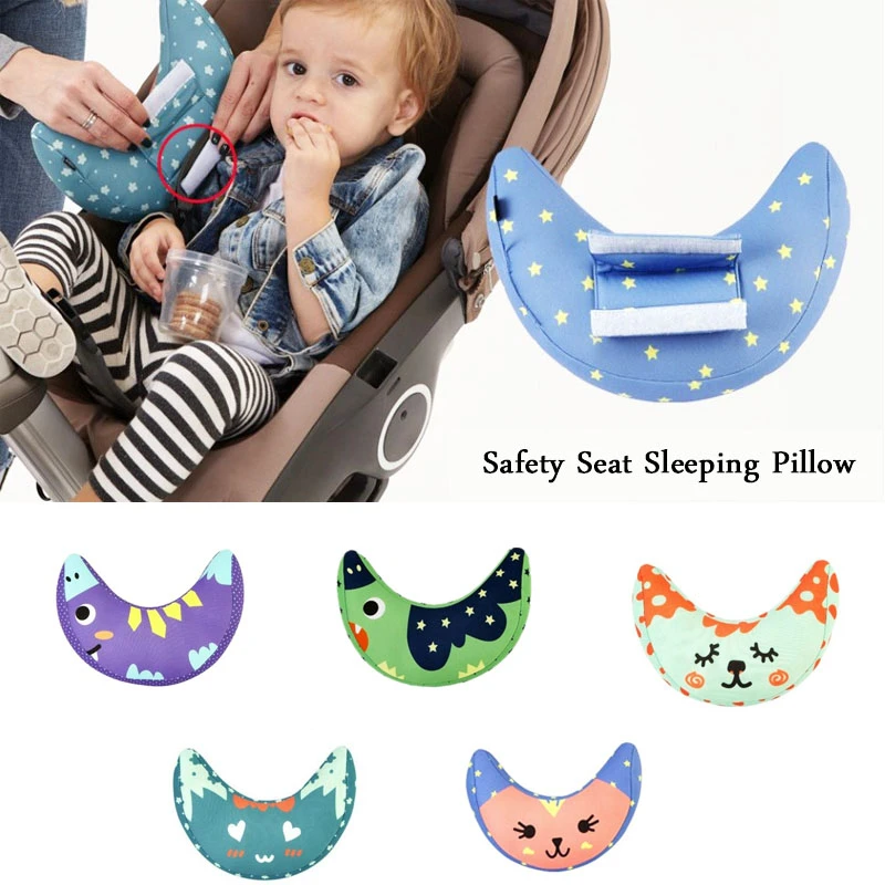 CDCOTN U-Shaped Cartoon Cotton Car Seat Belt Shoulder Pads Cover  Safety Seat Pillow Anti-Friction Neck Protection For Kids Baby