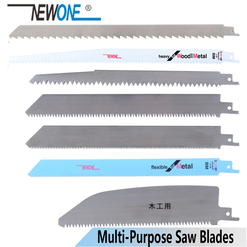 NEWONE Stainless steel/BIM Reciprocating Saw Blade Hand saw Saber Saw Blades for Cutting Wood/Meat/frozen-Meat/Bone/Metal
