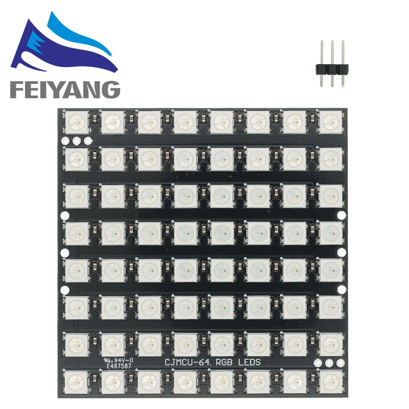 Matrix 8x8 64 DIY GyverLamp WS2812B LED Digital Flexible Individually Addressable Panel Pixel Light Display Board DC5V