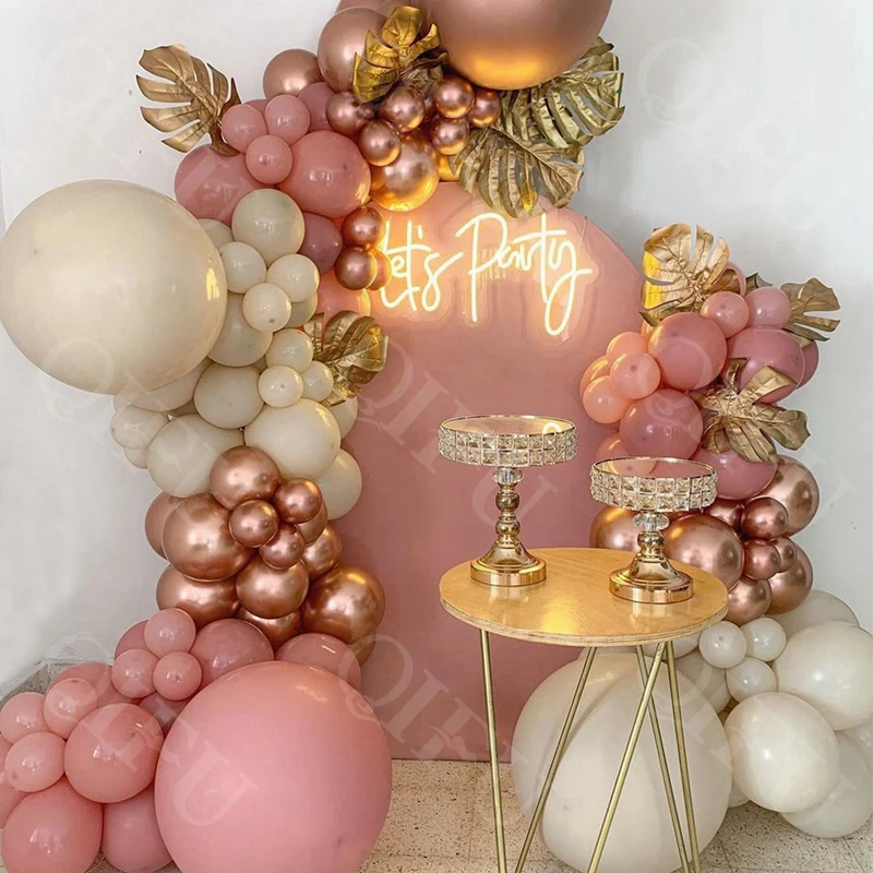 Macaron Balloon Chain Baby Shower Decoration Boy Girl Pink Balloon Arch Kit Balloon Garland First 1st Birthday Balloons Blue Set