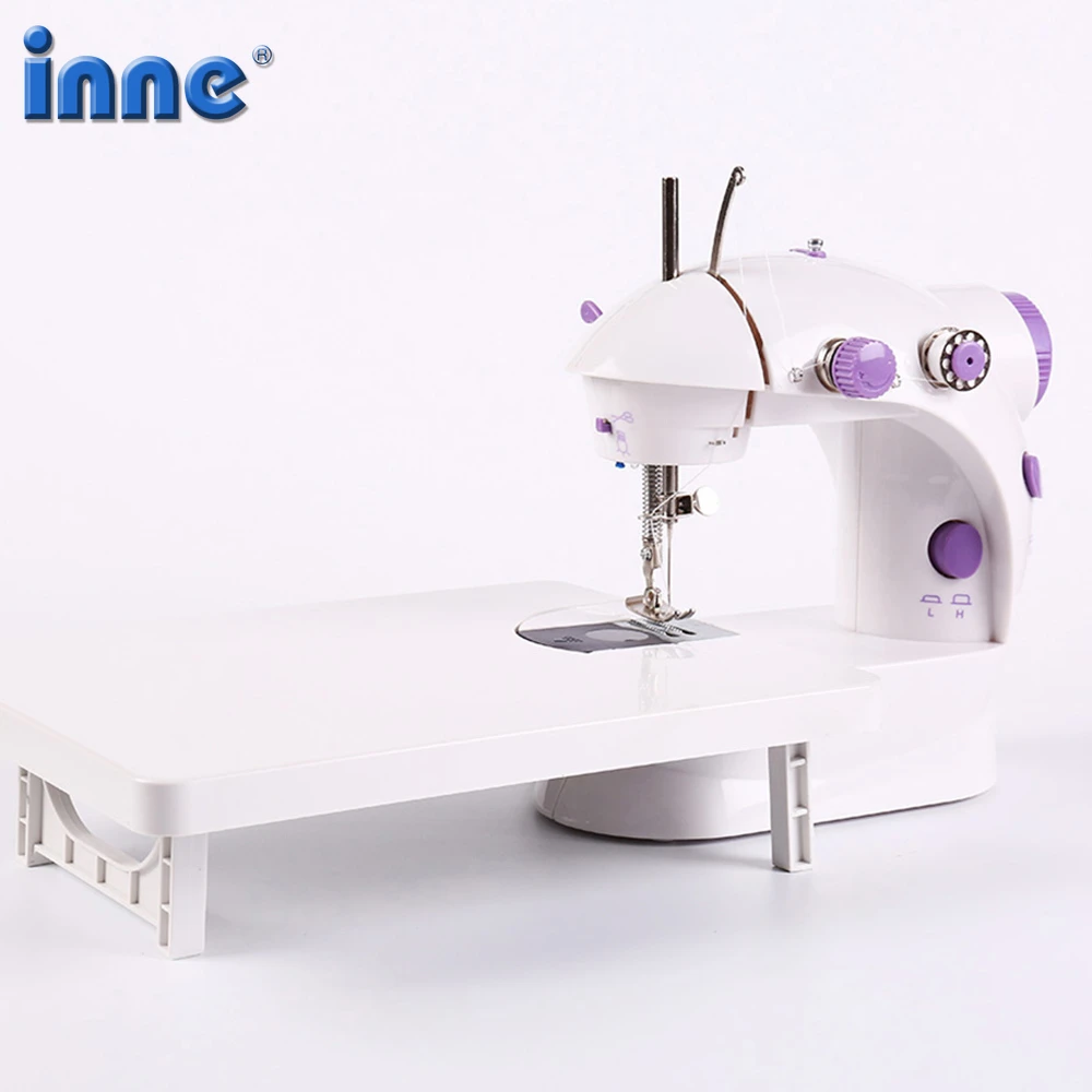 INNE Sewing Machine Portable Mini Desktop Foot Pedal Night Light Household Straight Line Cutter Automatic Winding Mending