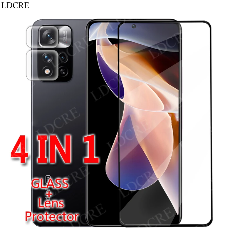 For Xiaomi Poco M4 Pro Glass For Poco M4 Pro 5G M3 Pro F3 X3 Redmi Note 10 Pro 9T 9 9A 9C Tempered Glass Screen Camera Protector