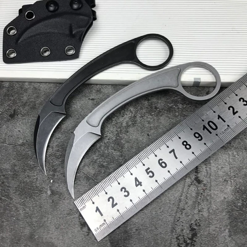 KKWOLF Karambit Knife CS GO Counter Strike Knives Full Tang Survival Hunting Knife Camping defensive defend Key EDC Multi tool k