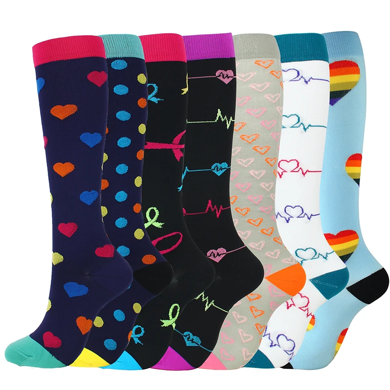 59 Styles Compression Socks For Men & Women (20-30 Mmhg) Best Stockings Running Fit Breathable Long Socks For Male Travel Sock