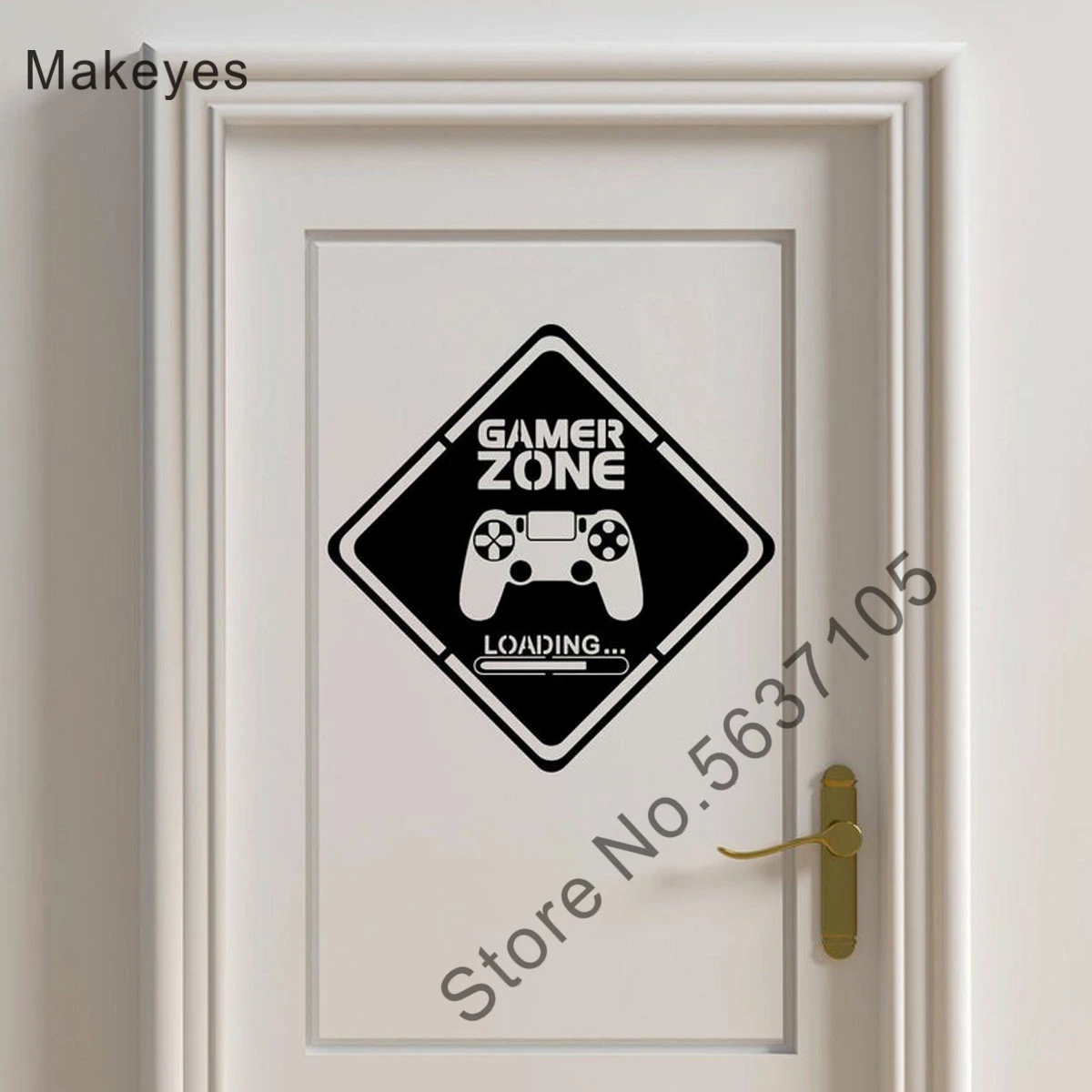 Makeyes Game Zone Wall Decal Room Doors Decal Gamer Wall Decor Sticker Painted Wallpaper Vinyl Design Game Zone Wall Decals Q005